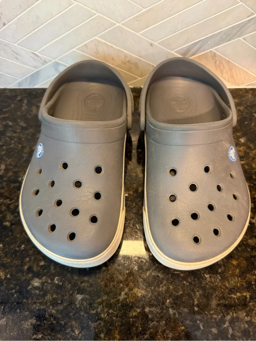 CROCS Kids Classic Charcoal Gray Clogs Size J2